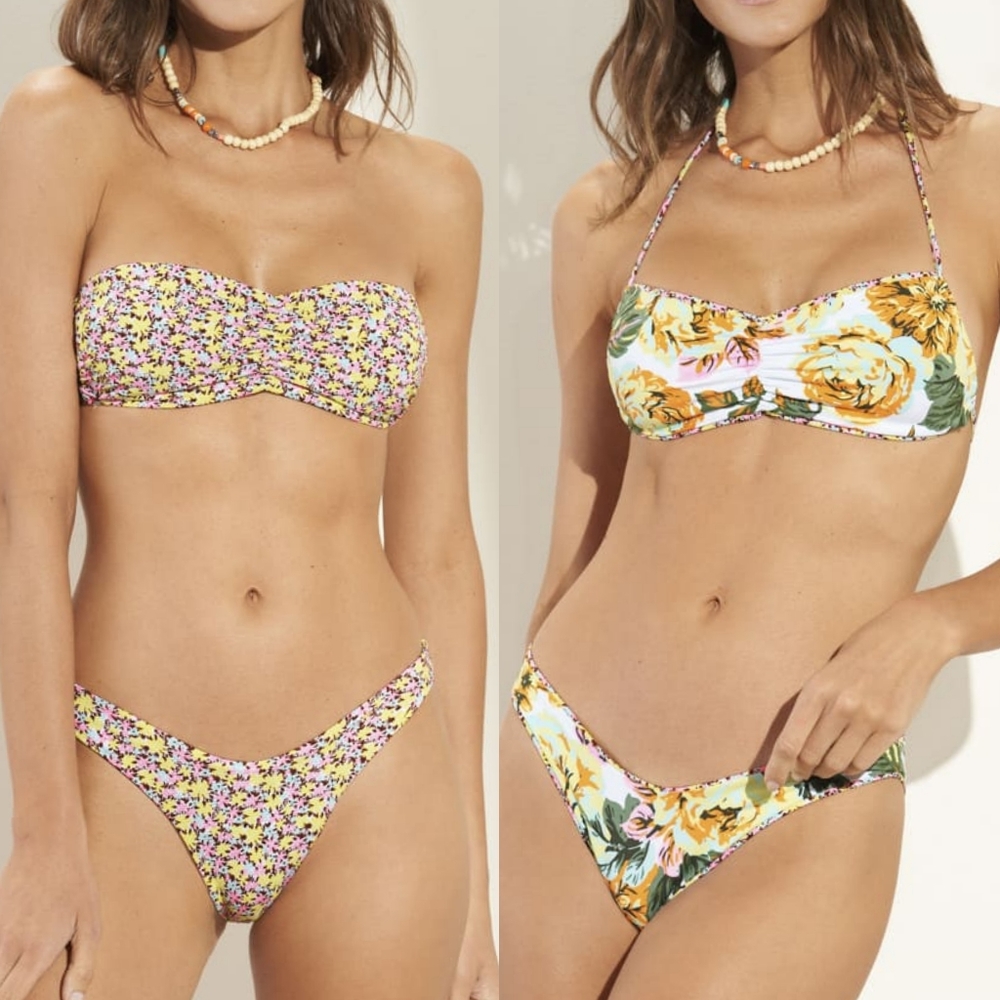 NWT Maaji Set reversible Summer Snaps Selena Strapless Bandeau Bikini Top medium